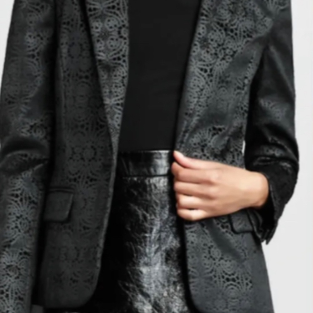 Alice + Olivia Elyse Brocade Jacquard Jacket Blazer